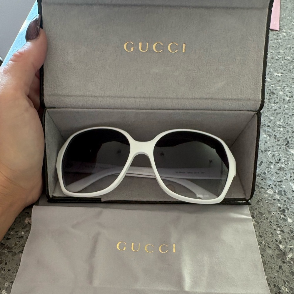 Gucci White Sunglasses
